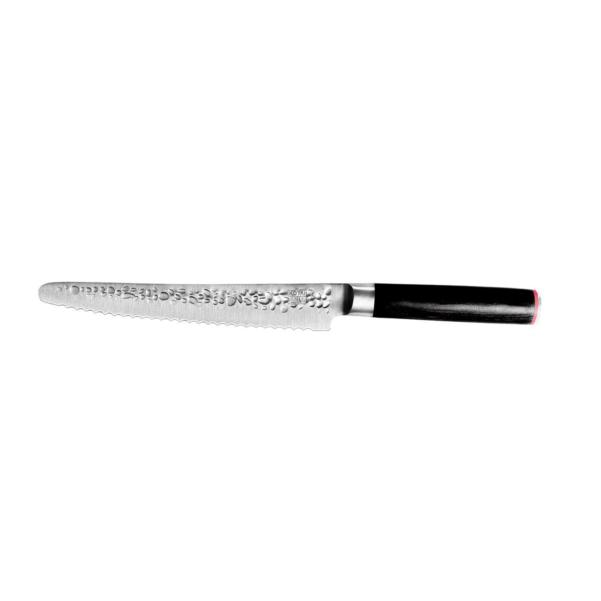 Messer - Gezacktes Brot-/Gebäckmesser mit Bambus-Saya und Bambusbox - 200-mm-Klinge