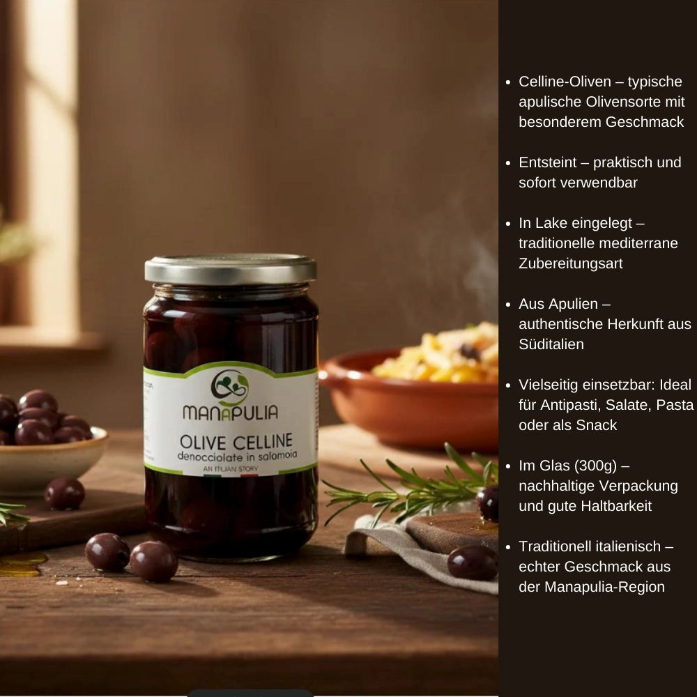 Olive Celline Entsteinst in Lake im Glas 300g