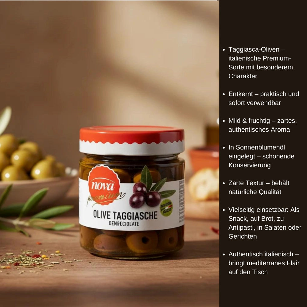 Nova Olive Taggiasche Denocciolate im Glas 190g