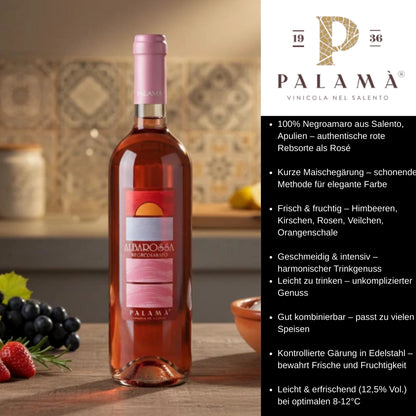 Albarossa Salento IGP Negroamaro Rosato 2024 0,75l Flasche