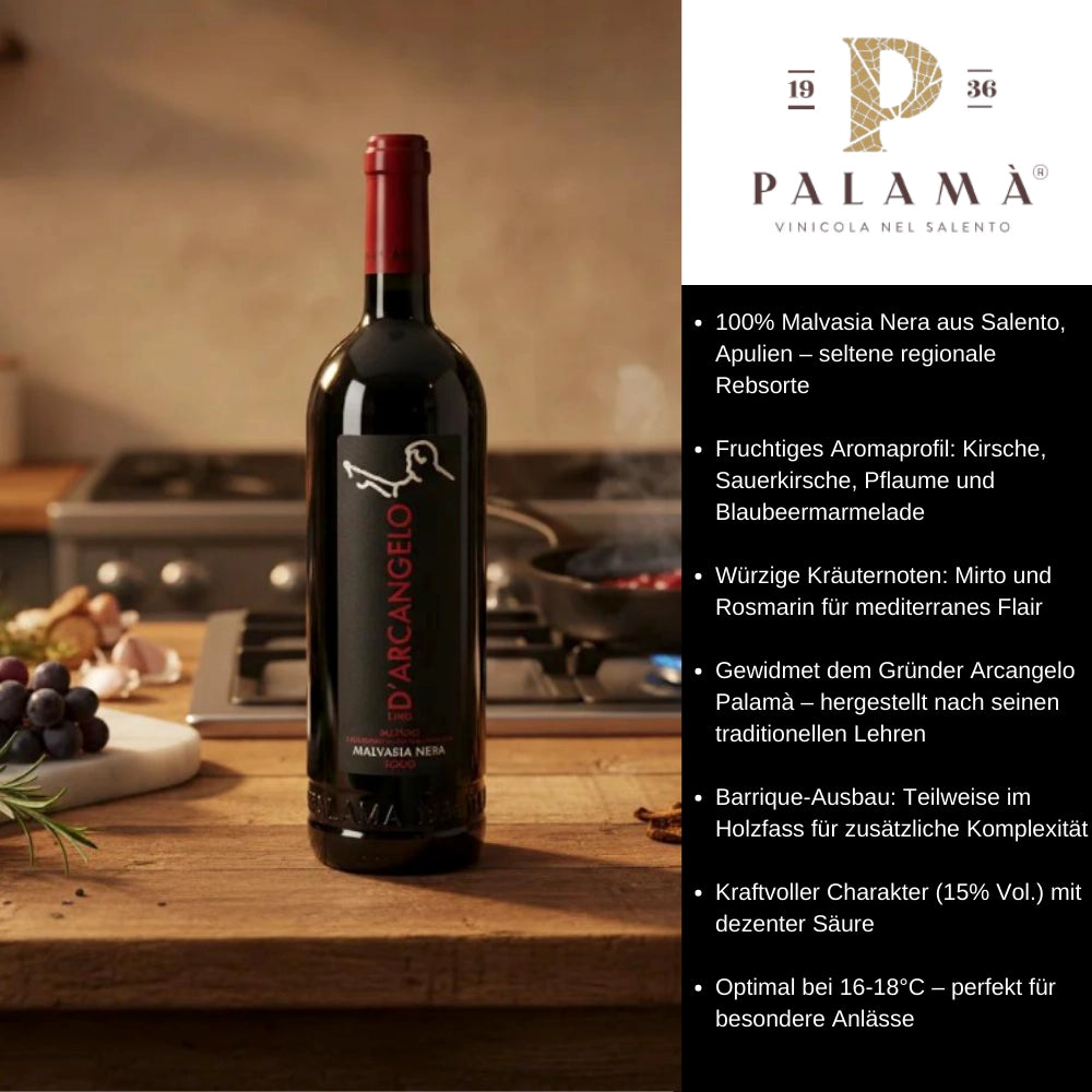 IL Vino D`arcangelo Salento IGP Malvasia Nera 2021 0,75l Flasche