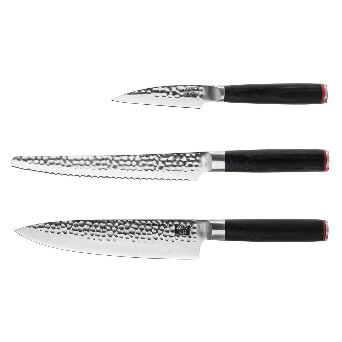 Messerset - The Essential Set: 3 Messer (Schälmesser + Gyuto + Brotmesser)