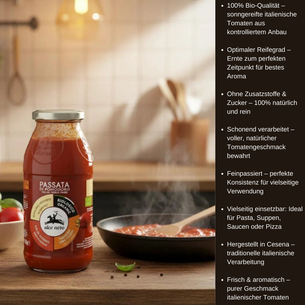 Alce Nera BIO Passata di Pomodoro im Glas 500g