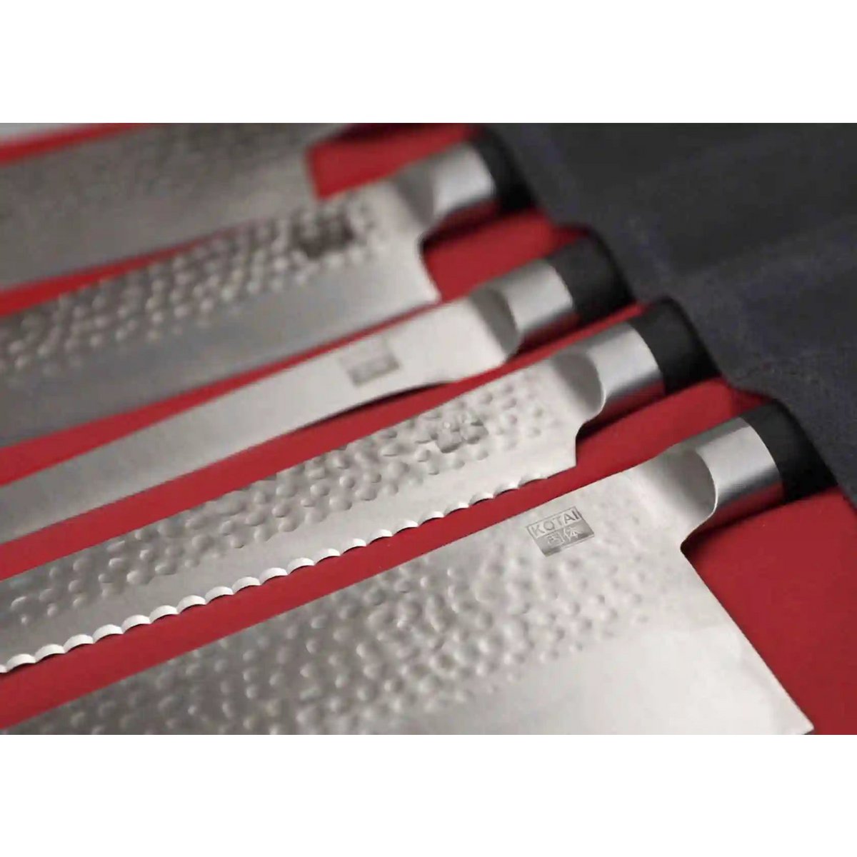 Küchenzubehör – KOTAI Messer Rolltasche – Top-Grain-Leder und gewachstes Segeltuch (kann 8 Messer + Zubehör aufnehmen)