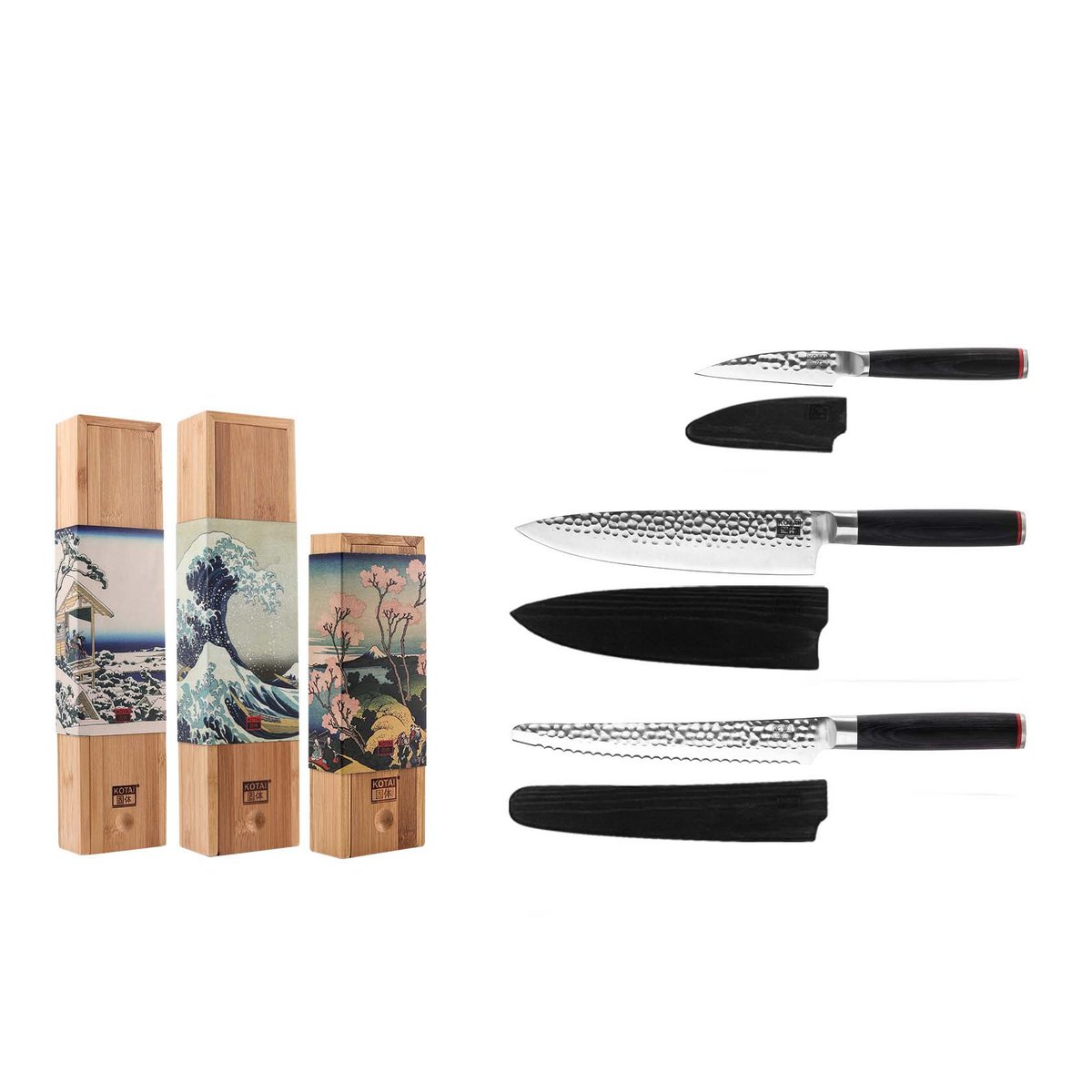 Messerset - The Essential Set: 3 Messer (Schälmesser + Gyuto + Brotmesser)