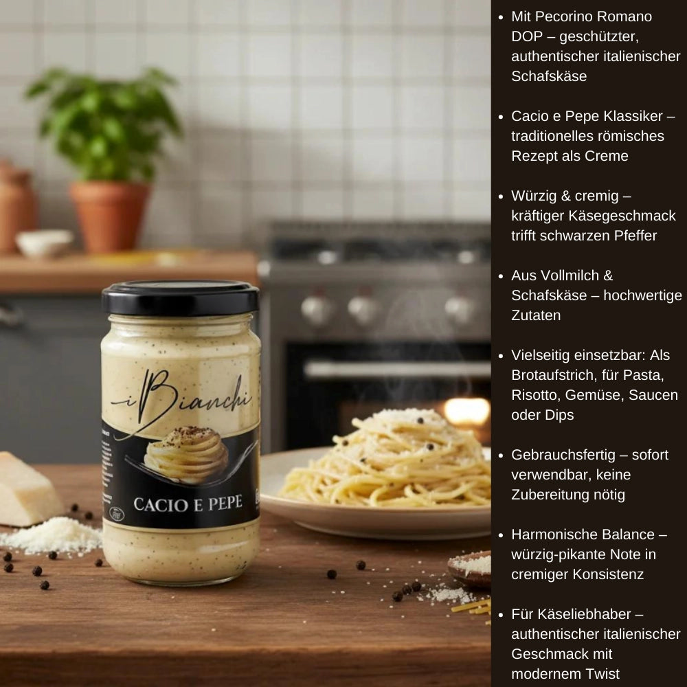 Berni i Bianchi Cacio E Pepe im Glas 190g