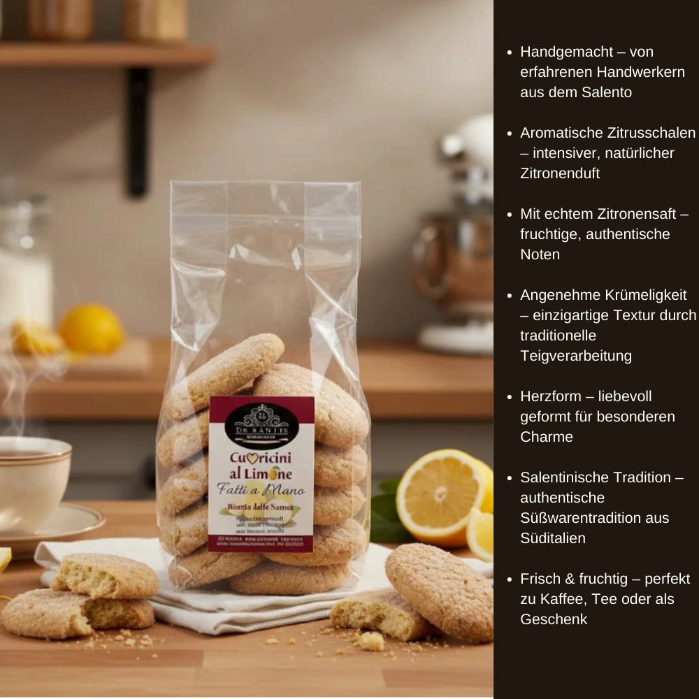 Handgemachte Süssigkeiten Zitronenherzen 350G