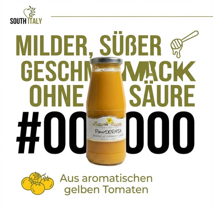 Pomo Dorata Passata aus Gelben Tomaten im Glas 420g
