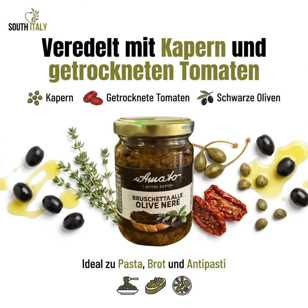 Amato Bruschetta alle Olive Nere im Glas 130g