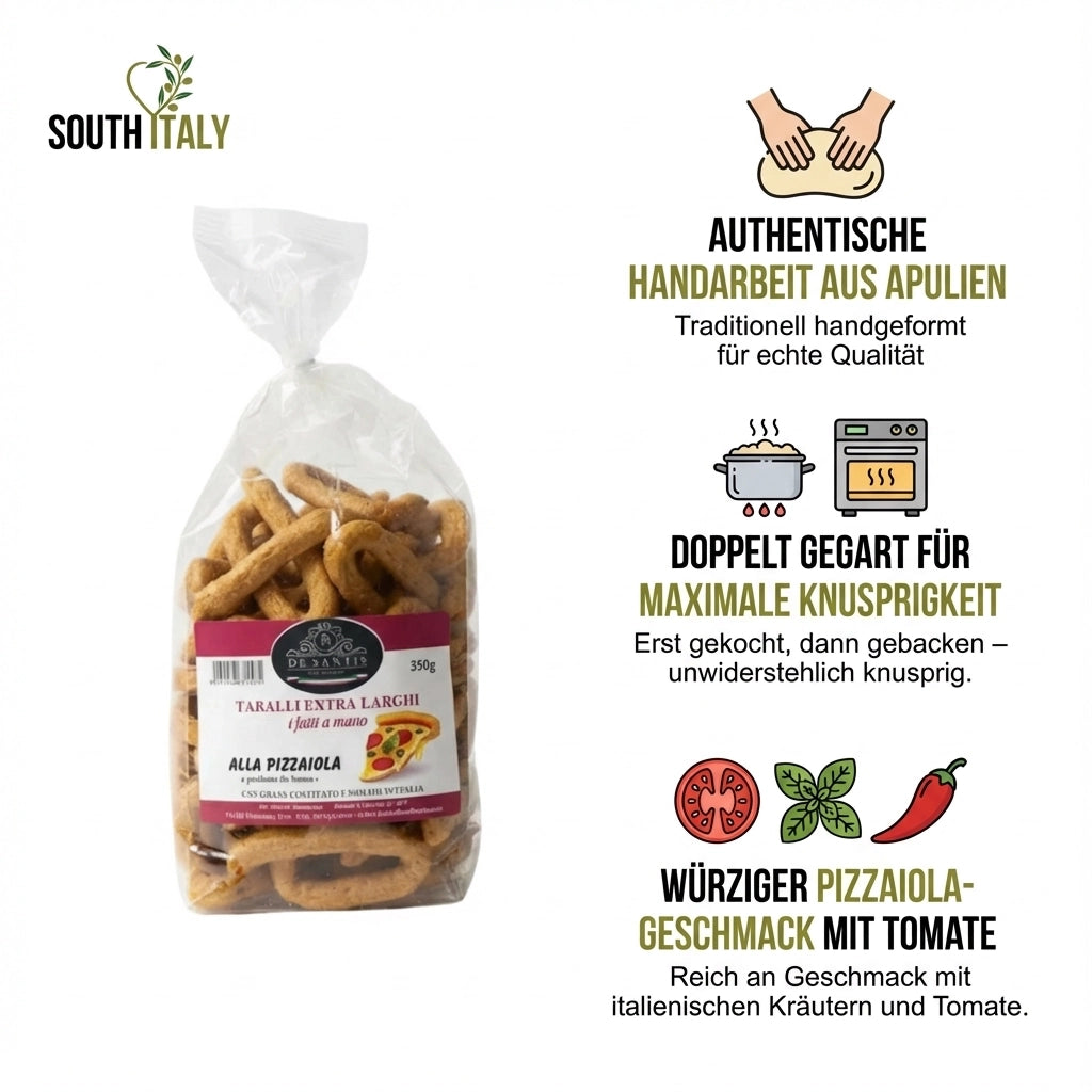 Handgemachte Apulische Taralli alla Pizzaiola 350g