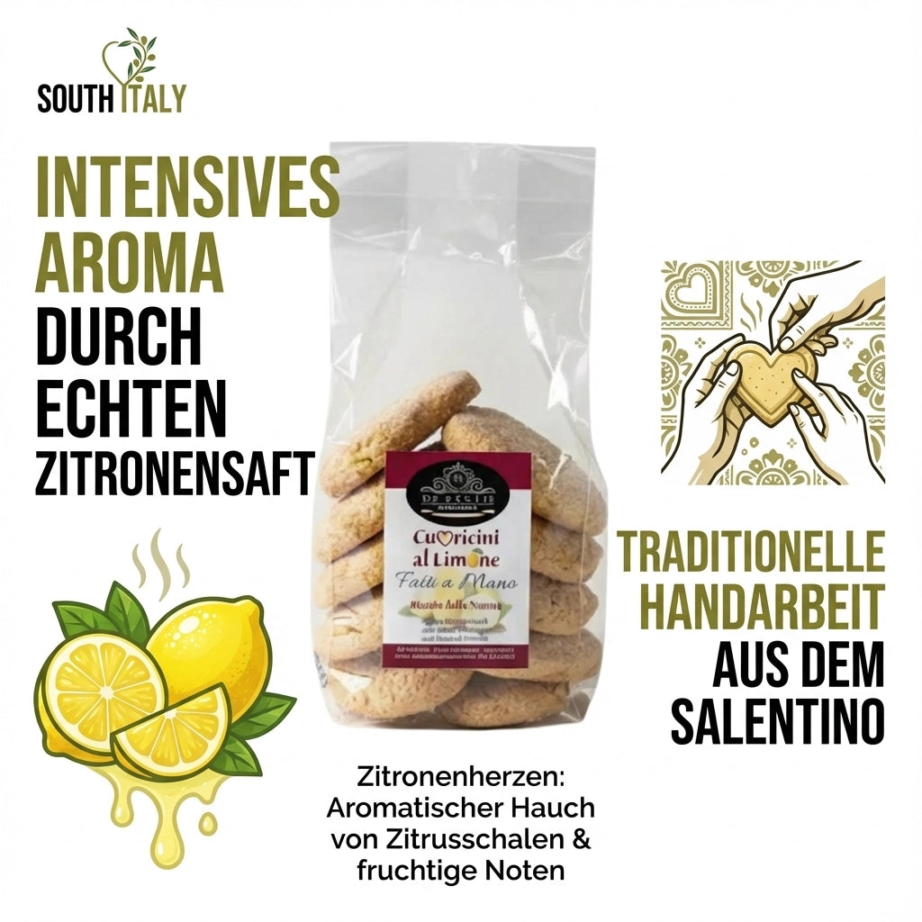 Handgemachte Süssigkeiten Zitronenherzen 350G