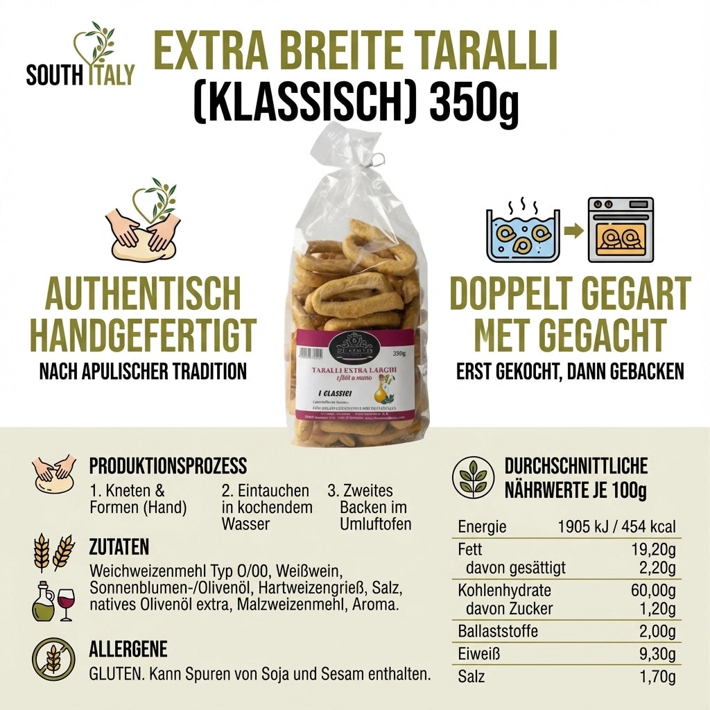 Handgemachte Apulische Taralli 350g