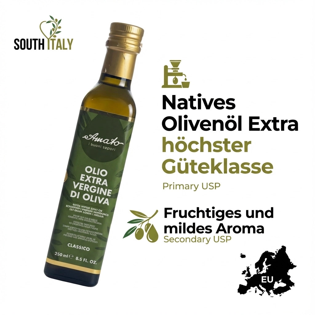 Amato Olio Extra Vergine Di Oliva Flasche 250ml