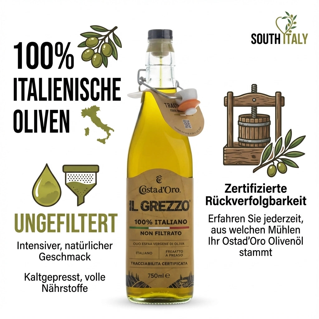 Costa d´Oro Il Grezzo Olio Extra Vergine Di Oliva Flasche 750ml