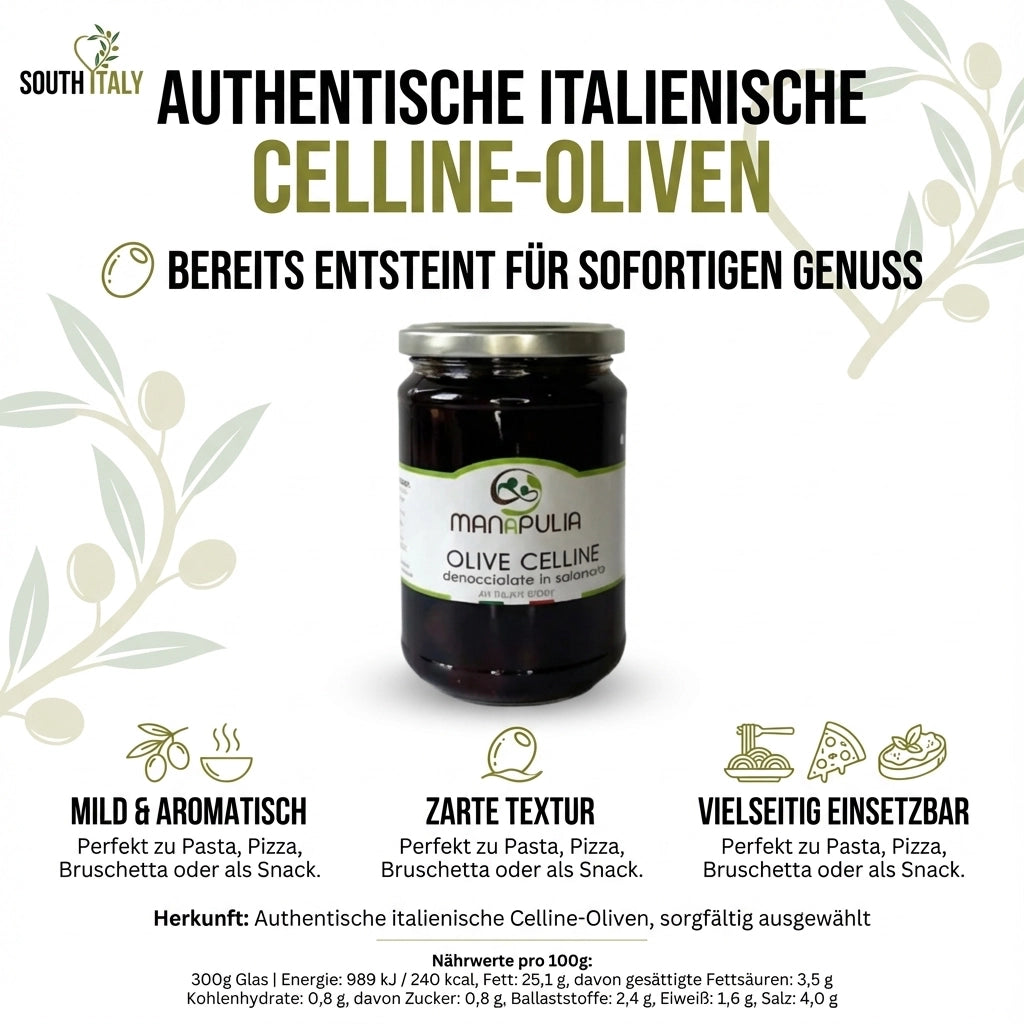 Olive Celline Entsteinst in Lake im Glas 300g