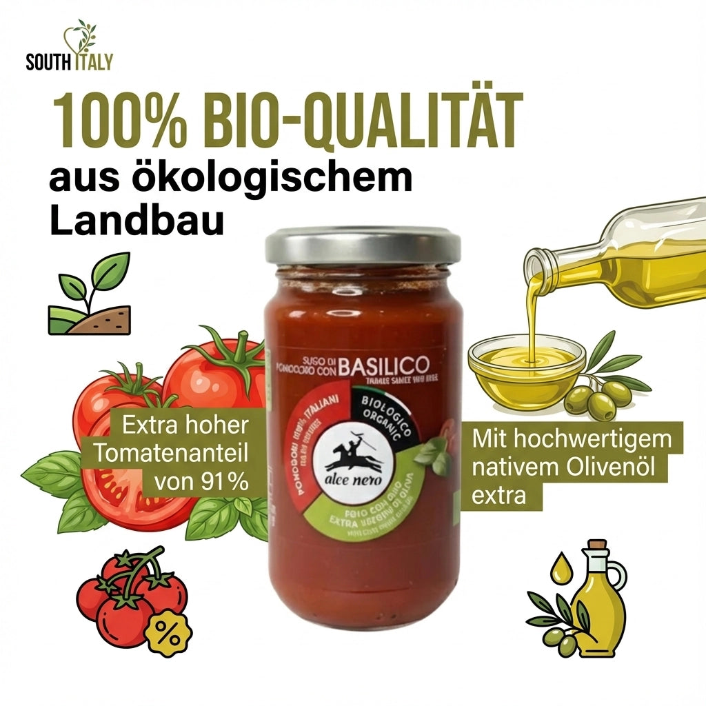 Alce Nero BIO Sugo di Pomodoro con Basilico im Glas 200g