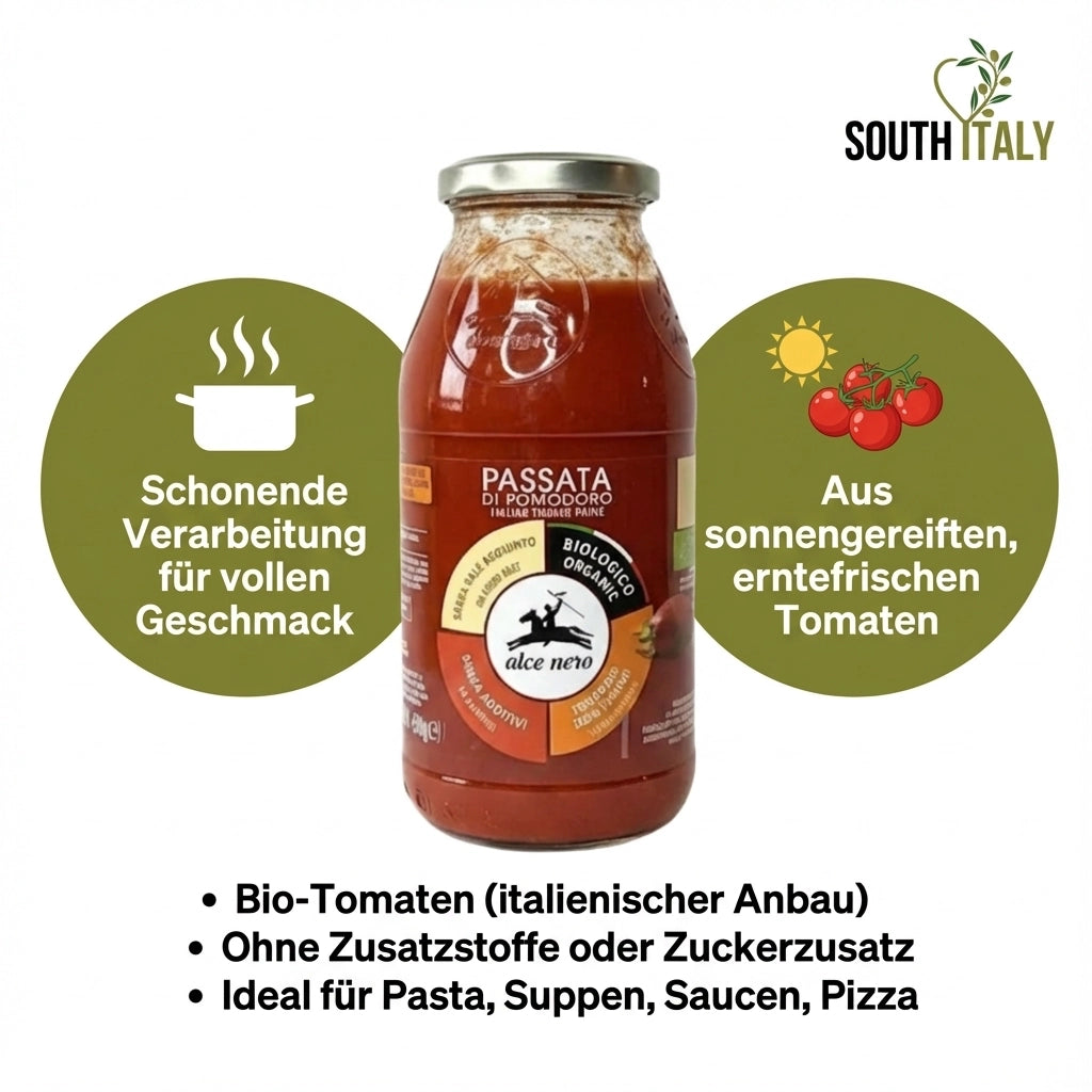 Alce Nera BIO Passata di Pomodoro im Glas 500g