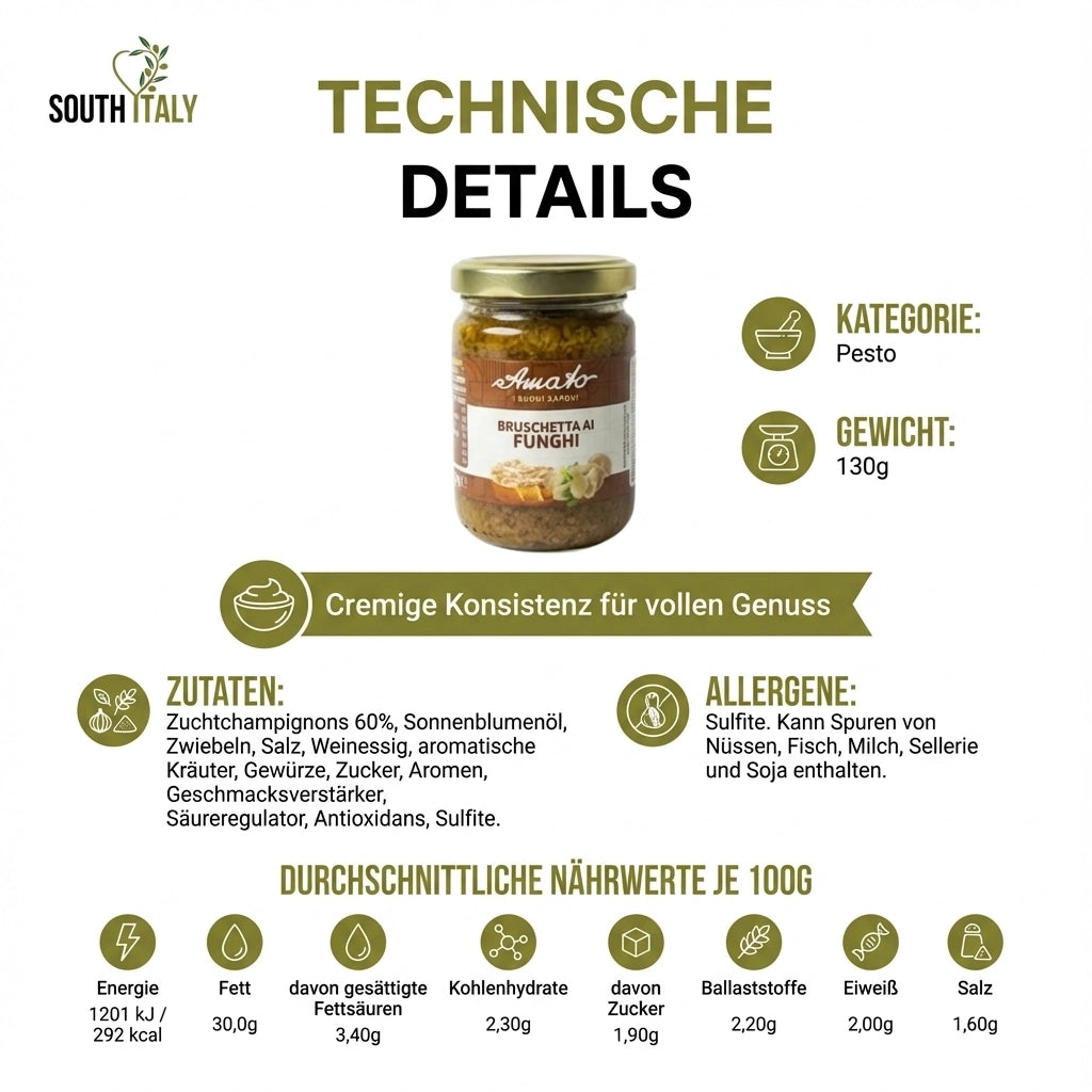 Amato Bruschetta ai Funghi im Glas 130g