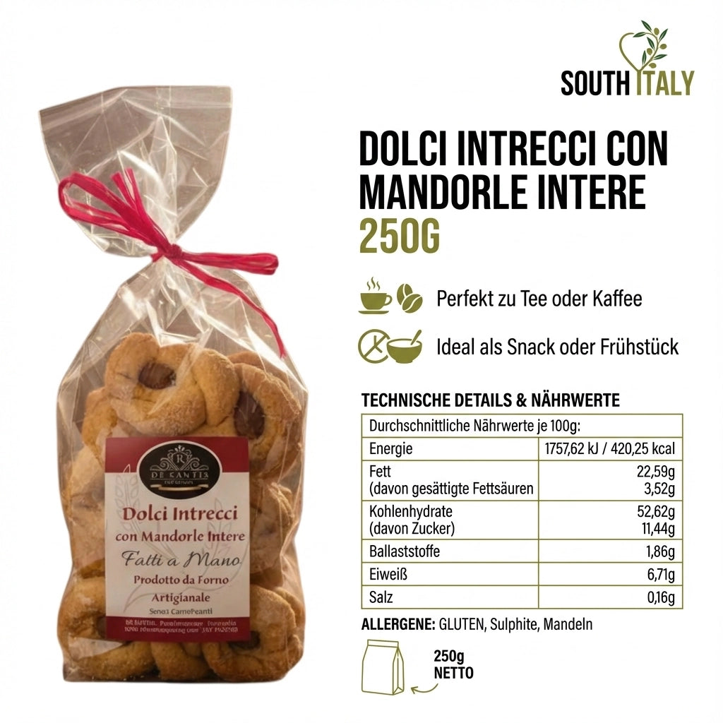 Dolci Intrecci mit Ganzen Mandeln 250g