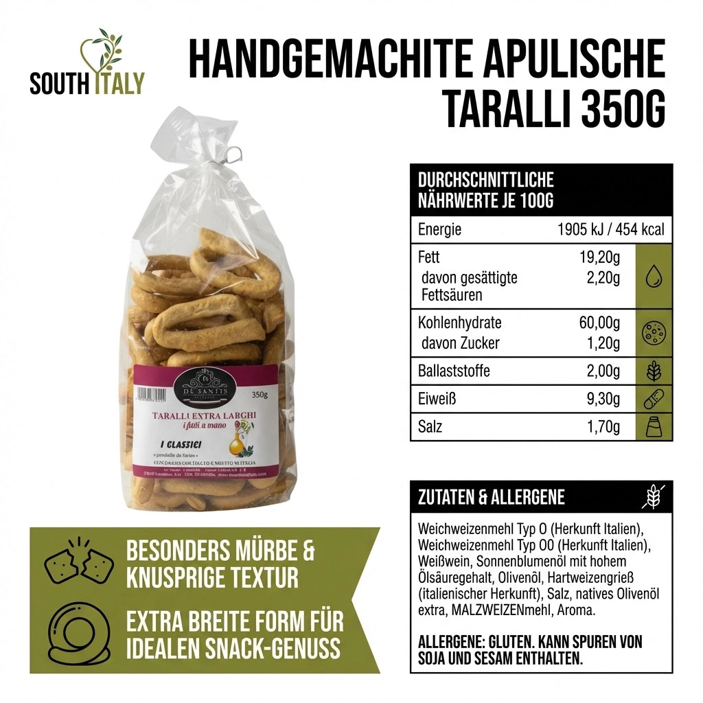 Handgemachte Apulische Taralli 350g