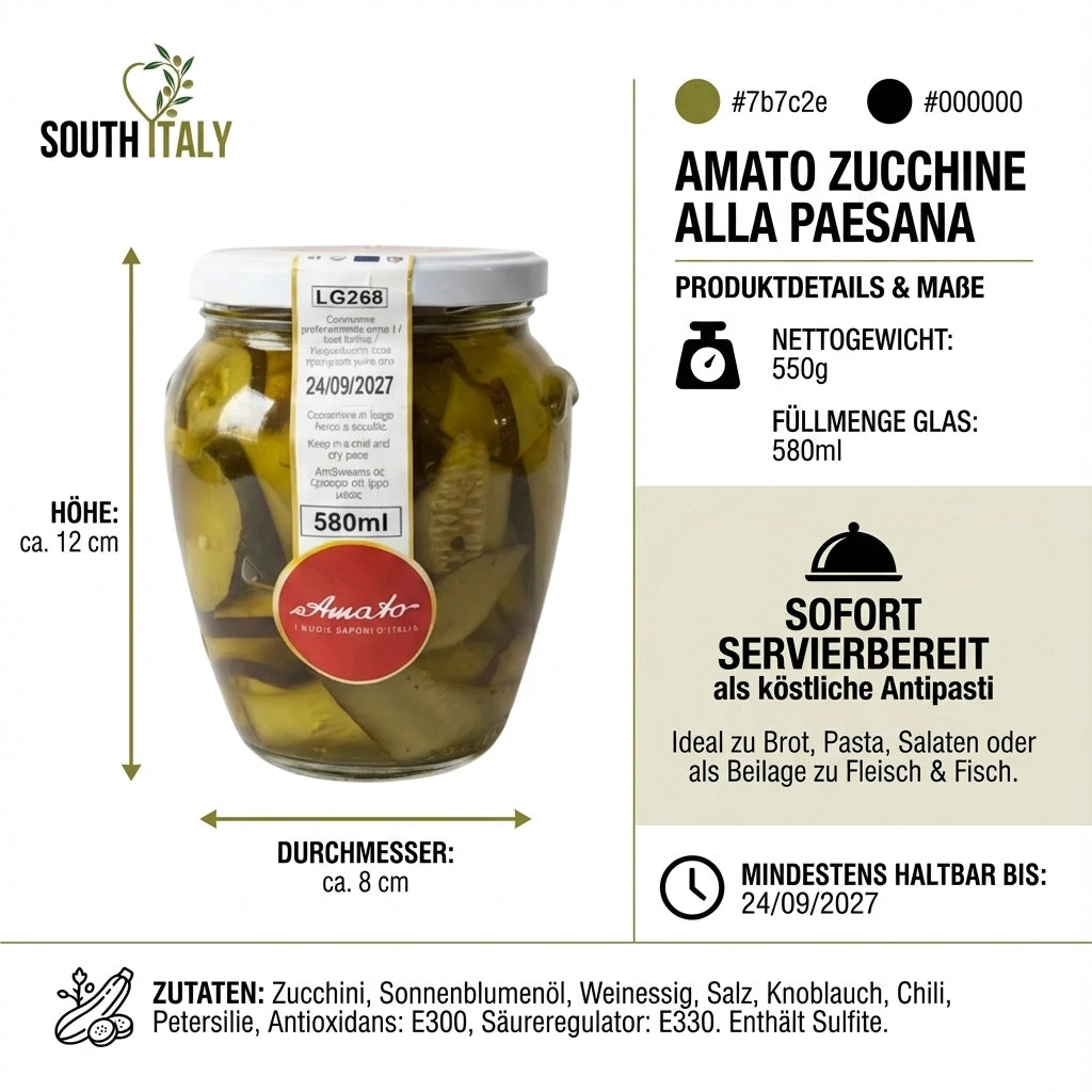 Amato Zucchine alla Paesana im Glas 550g