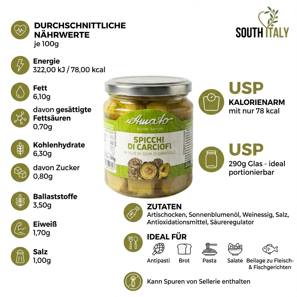 Amato Spicchi di Carciofi im Glas 290g