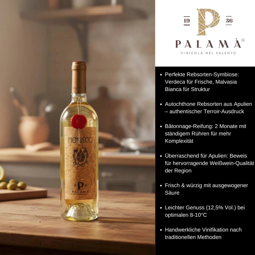 Metiusco Salento IGP Verdeca Malvasia Bianca 2024 0,75l Flasche