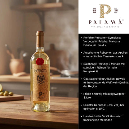 Metiusco Salento IGP Verdeca Malvasia Bianca 2024 0,75l Flasche