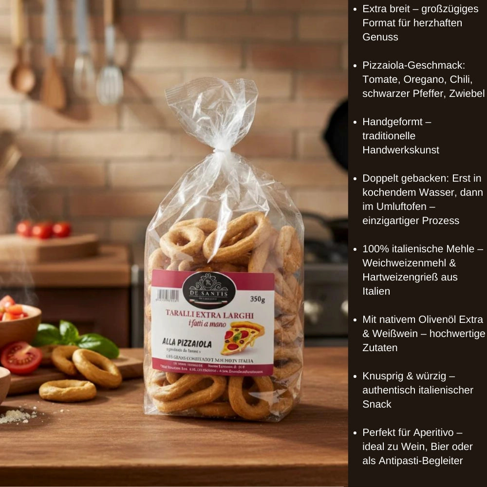 Handgemachte Apulische Taralli alla Pizzaiola 350g