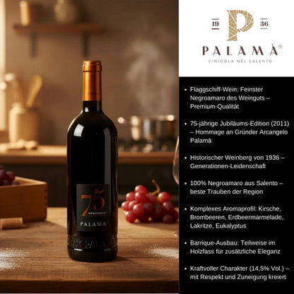 75 Vendemmie Salento IGP Negroamaro 2021 0,75l Flasche